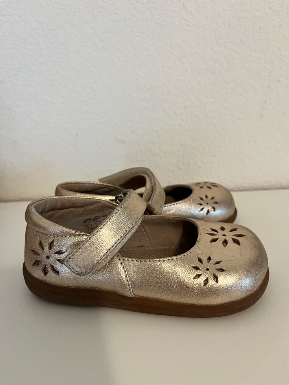 See Kai Run Metallic Gold Mary Jane Shoes for Kids